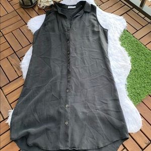 Equipment Black silk shift dress